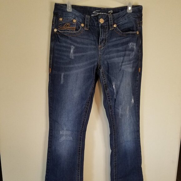 Seven7 Denim - Seven7 slim boot distressed denim jeans sz 6